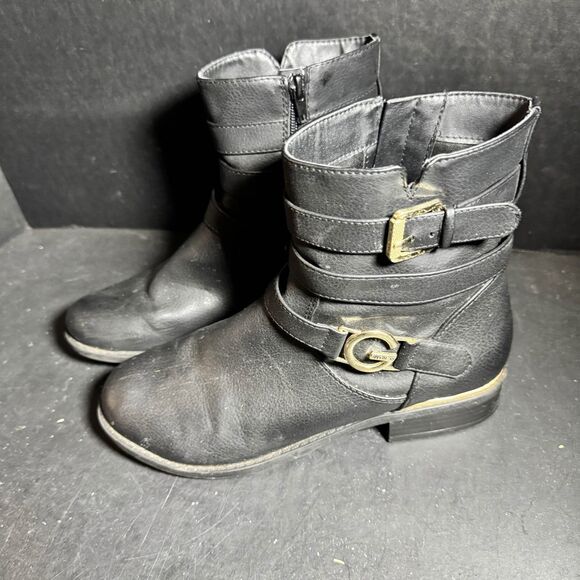 By Guess Black Ankle Boots Size 8.5 [Shoe 242] - Picture 1 of 8